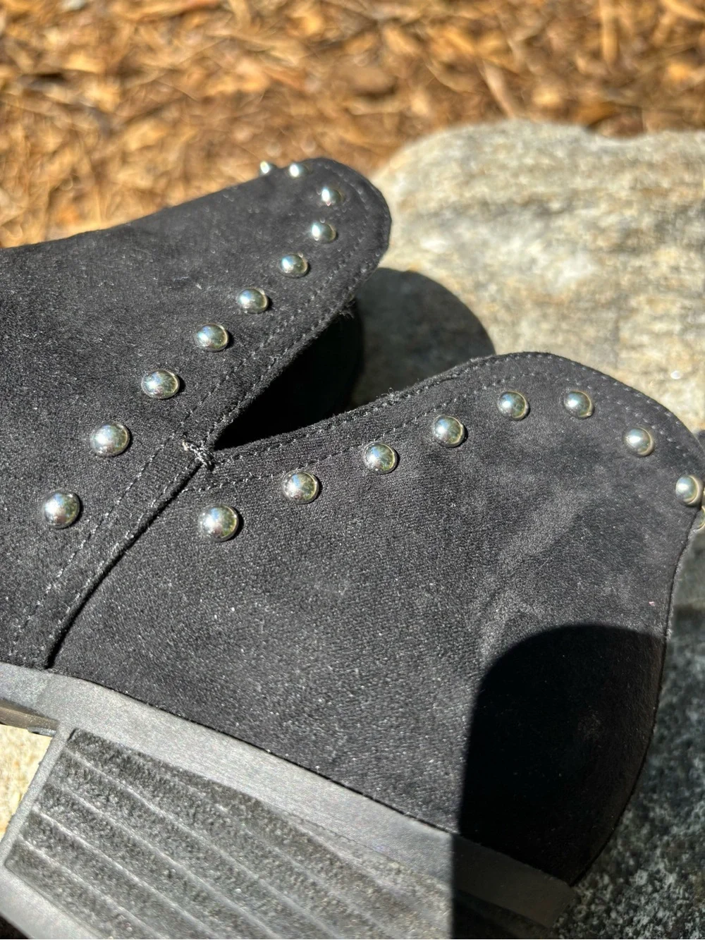 Sam Edelman circus Black Studded Suede Ankle Boots - Women